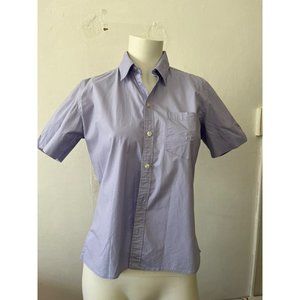 Vintage 90s Ralph Lauren Sport lavendar short sleeve button down cotton blouse s